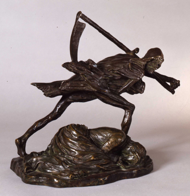 Niels Hansen Jacobsen (1861-1941): Døden og moderen. Bronzestatuette. Ca. 1892