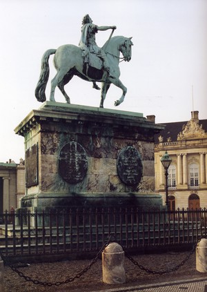 Jacques François Joseph Saly (1717-1776): Rytterstatue af Frederik V. 1755-1763