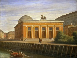 B 442, Constantin Hansen "Thorvaldsens Museum set fra Nybrogade"